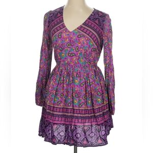 Rusttydustty Paisley Long Sleeve Dress | Size XL